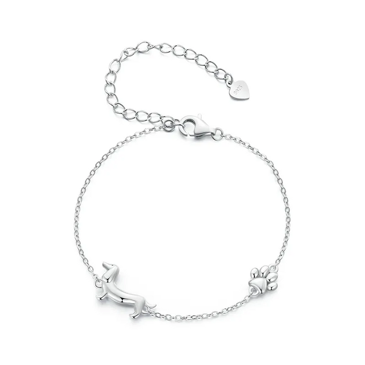 Cute Dachshund Dog Charm Bracelet | Stylish Jewellery-Nora Luxe