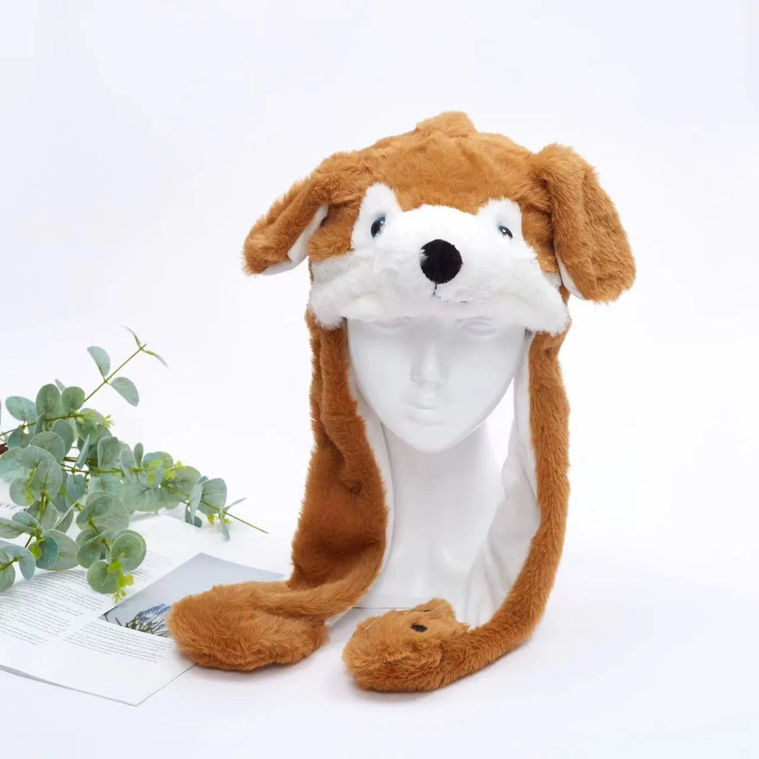 Cute Hat with Moving Ears - BunnyBounce Hat-Brown Dog-Nora Luxe