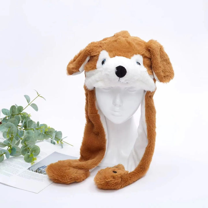 Cute Hat with Moving Ears - BunnyBounce Hat-Brown Dog-Nora Luxe
