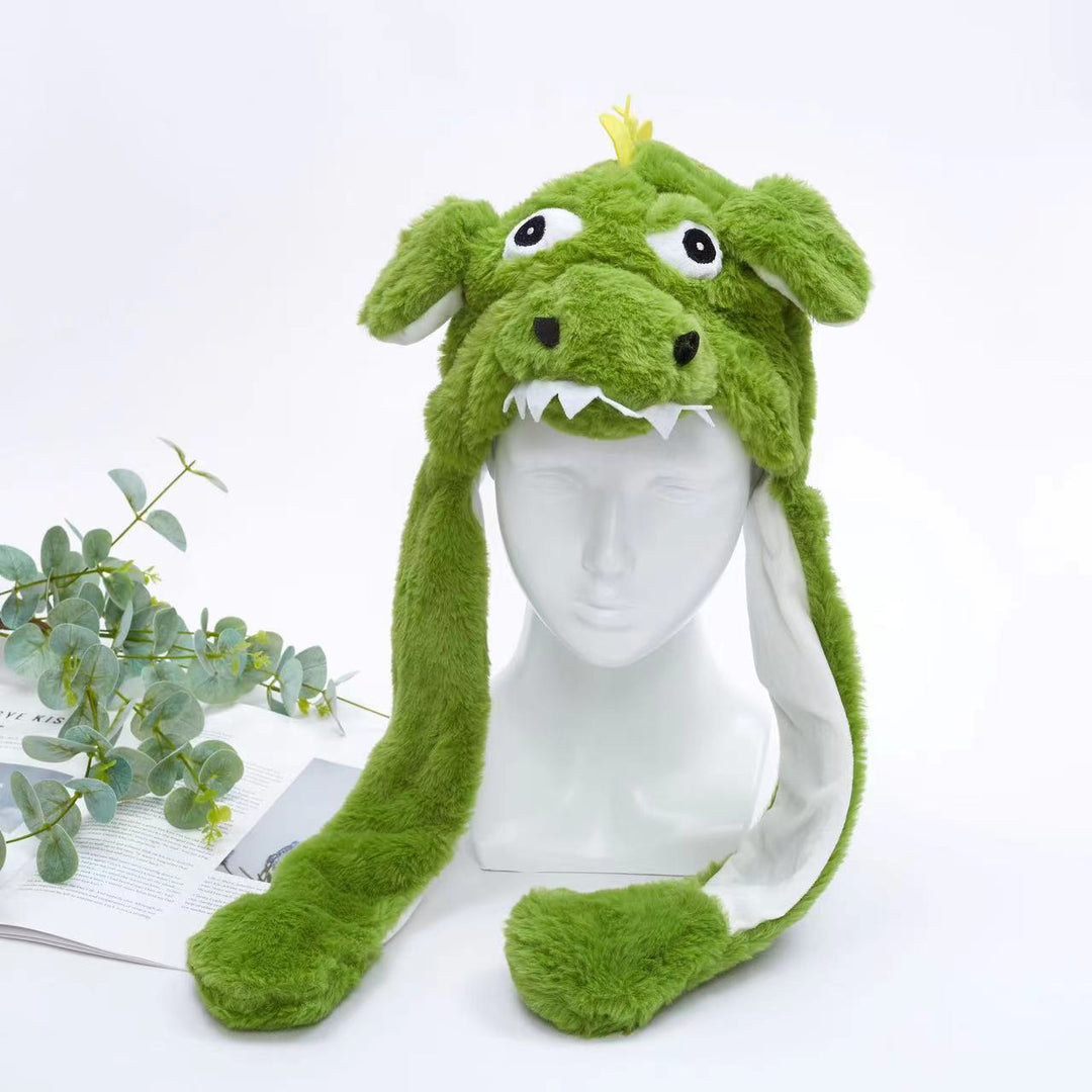 Cute Hat with Moving Ears - BunnyBounce Hat-Dino-Nora Luxe