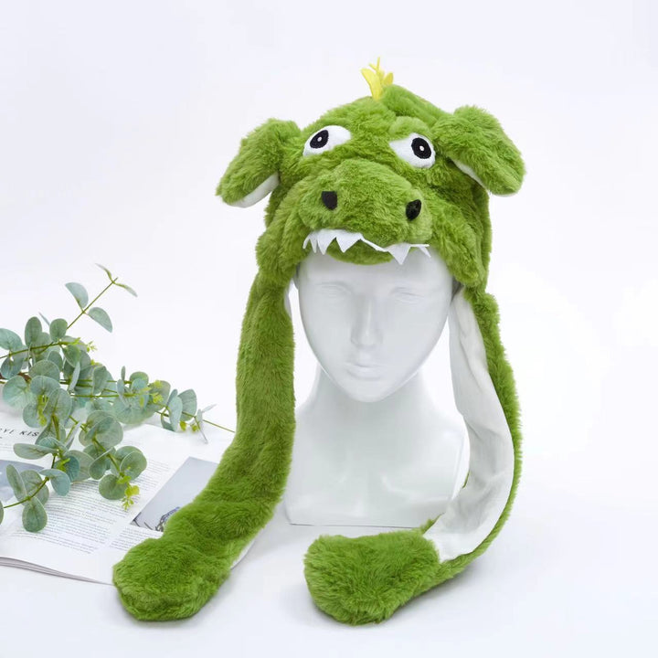Cute Hat with Moving Ears - BunnyBounce Hat-Dino-Nora Luxe