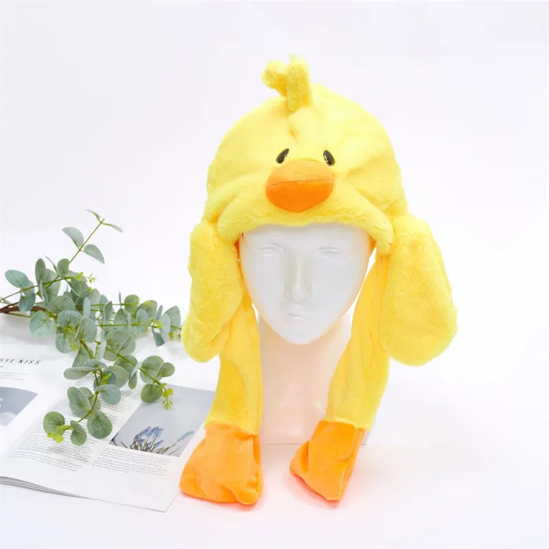 Cute Hat with Moving Ears - BunnyBounce Hat-Duck-Nora Luxe