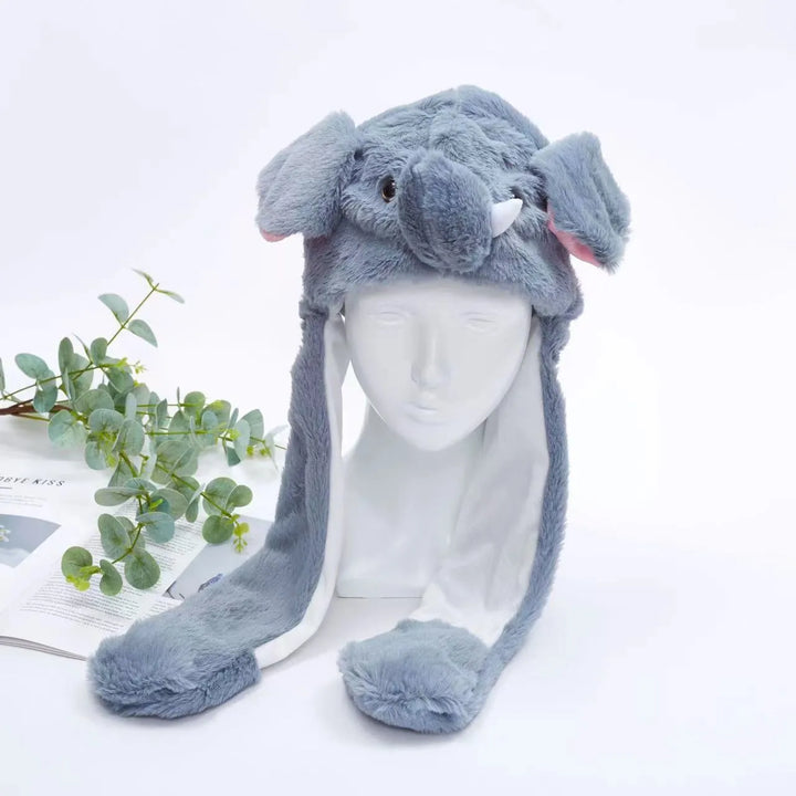Cute Hat with Moving Ears - BunnyBounce Hat-Elephant-Nora Luxe