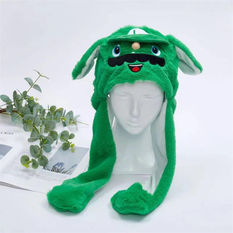 Cute Hat with Moving Ears - BunnyBounce Hat-Luigi-Nora Luxe