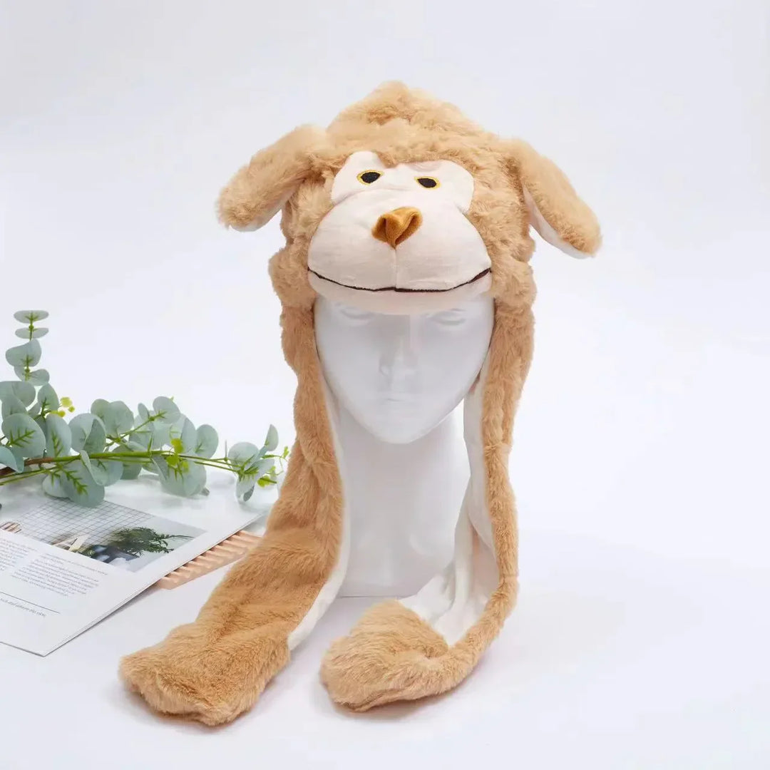 Cute Hat with Moving Ears - BunnyBounce Hat-Monkey-Nora Luxe