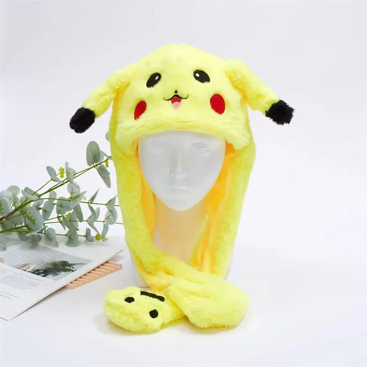 Cute Hat with Moving Ears - BunnyBounce Hat-Pikachu Yellow-Nora Luxe