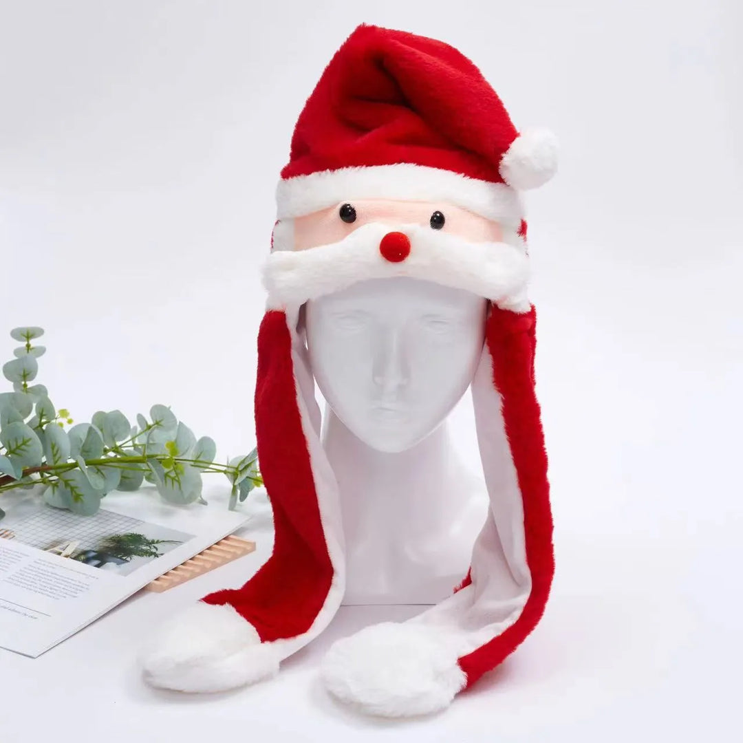 Cute Hat with Moving Ears - BunnyBounce Hat-Santa Claus-Nora Luxe