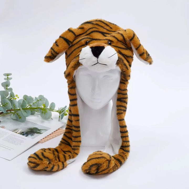 Cute Hat with Moving Ears - BunnyBounce Hat-Tiger-Nora Luxe