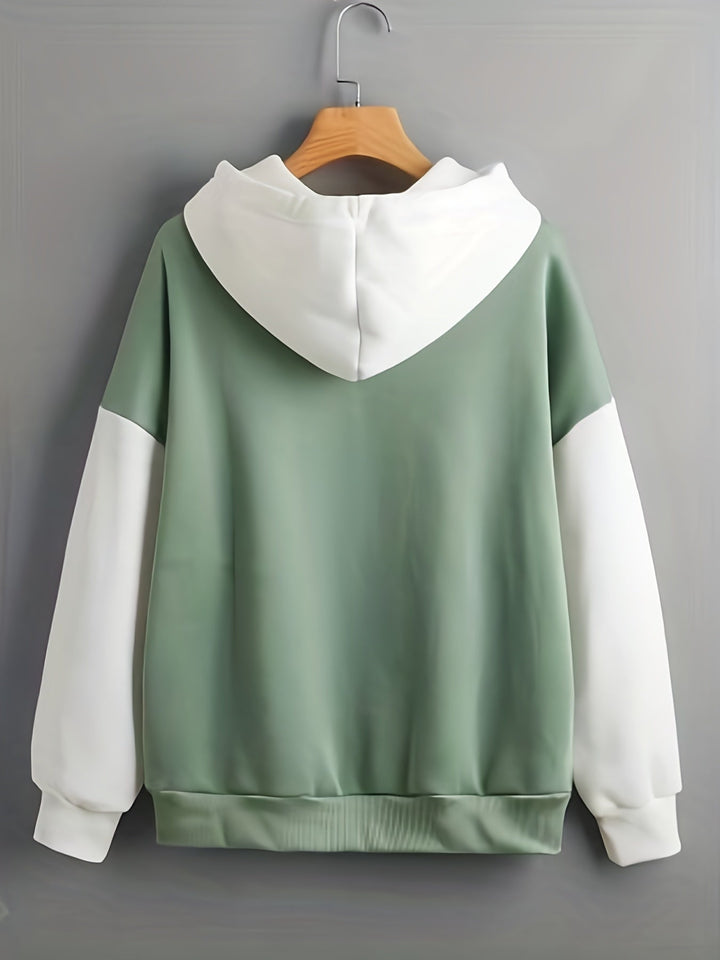 Cute Ladies Hoodie with Kangaroo Pocket - Amira-Green-XS-Nora Luxe