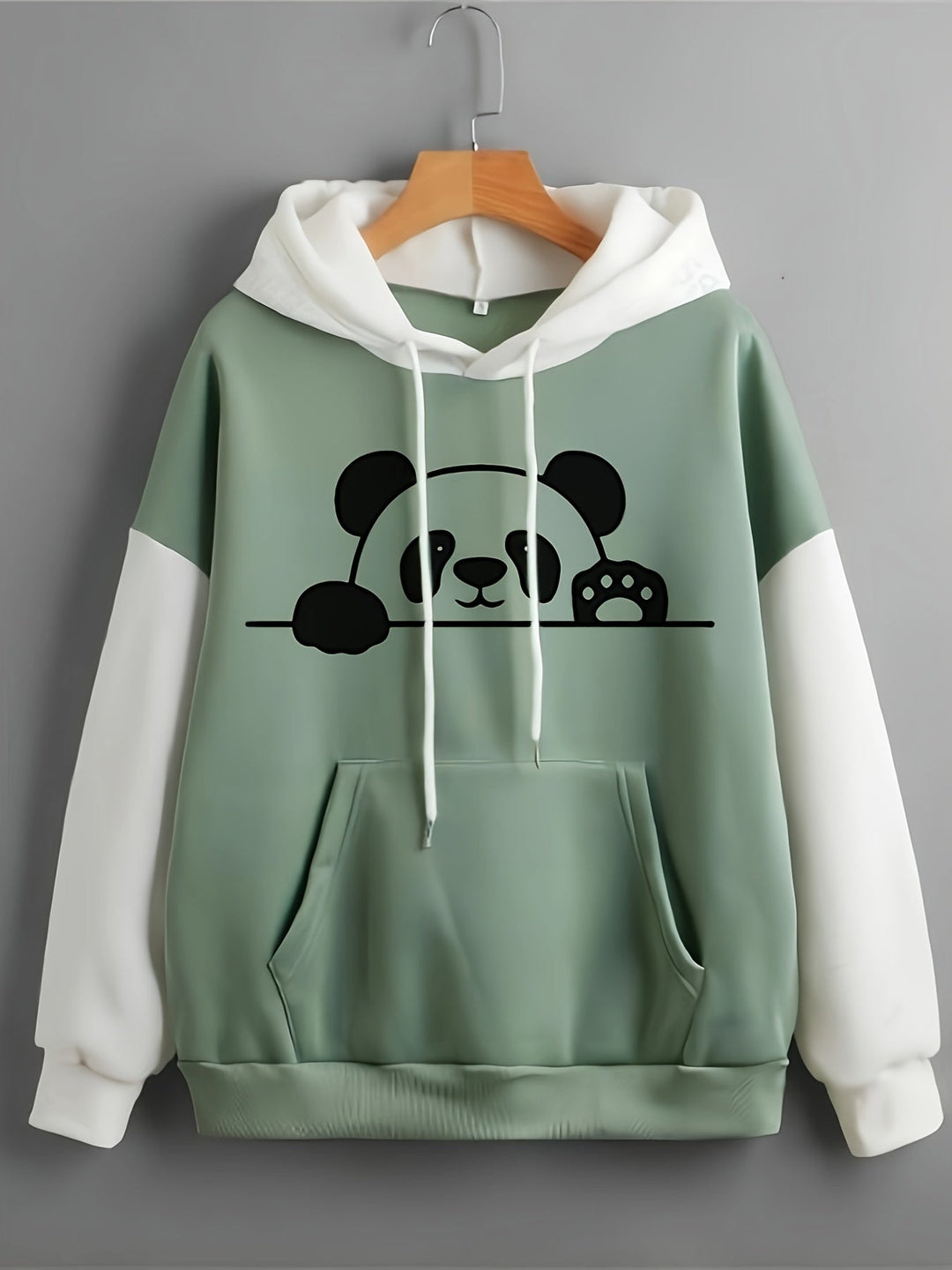 Cute Ladies Hoodie with Kangaroo Pocket - Amira-Green-XS-Nora Luxe