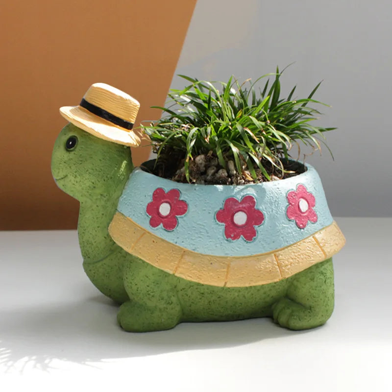 Cute Turtle Garden Plant Pot - TurtleBloom-Nora Luxe