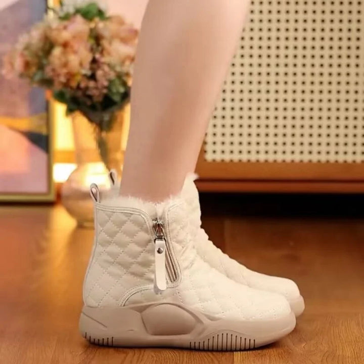 Cute Warm Ladies' Boots - Luna-White-3.0-Nora Luxe