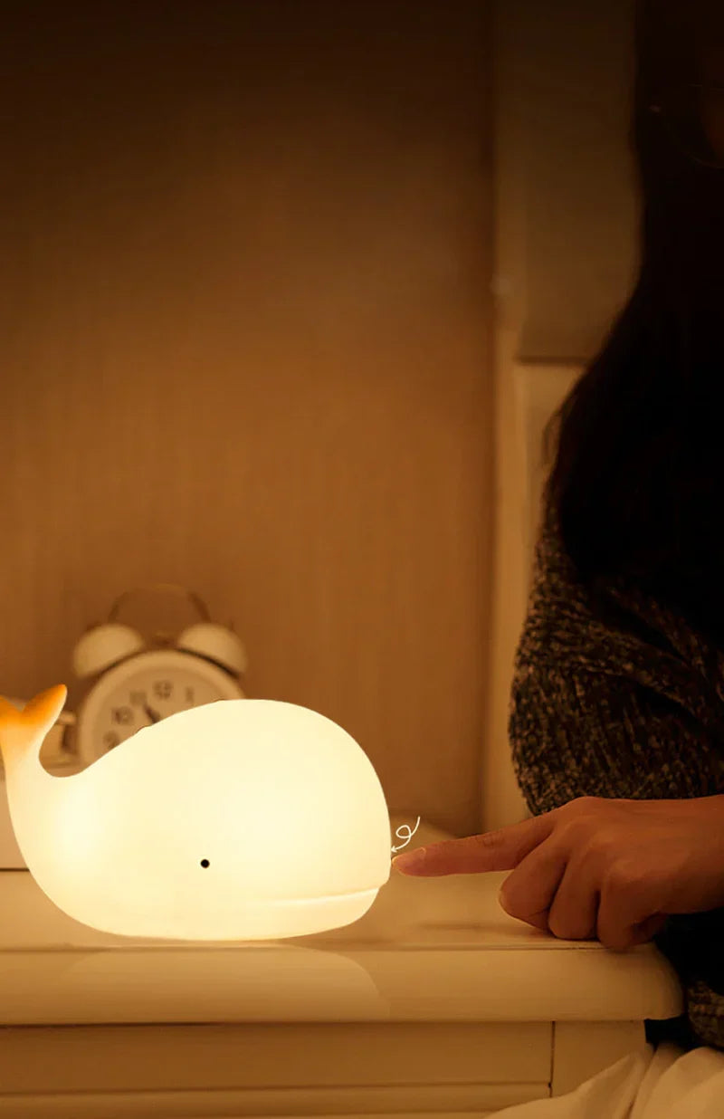 Cute Whale Night Light with Color Changing - GlowWhale-Nora Luxe