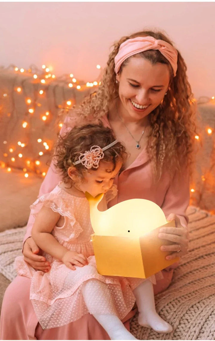 Cute Whale Night Light with Color Changing - GlowWhale-Nora Luxe