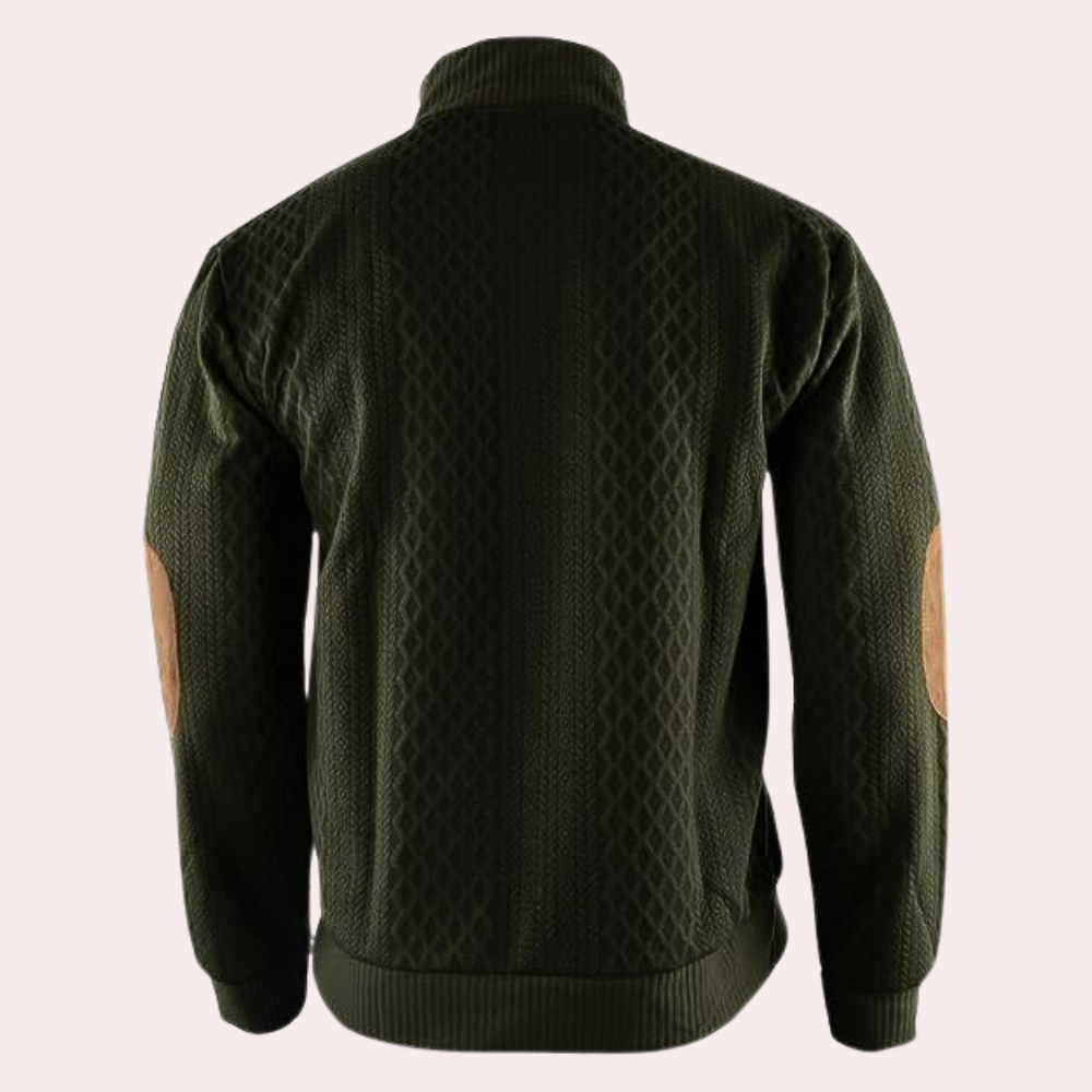 Dany - Warm Casual Men's Sweater with Button Closure-White-S-Nora Luxe
