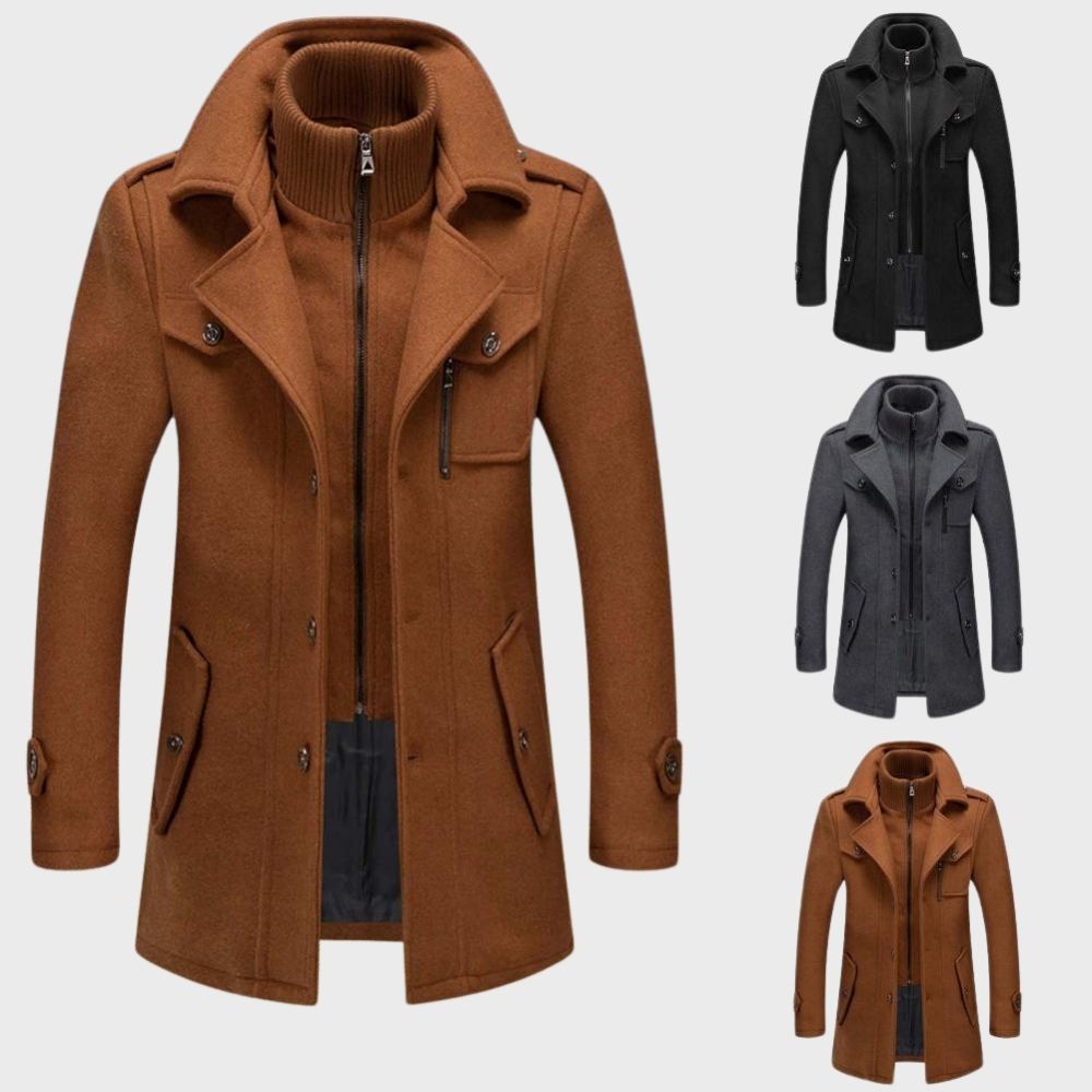 David - Casual Winter Jacket for Men-Gray-M-Nora Luxe