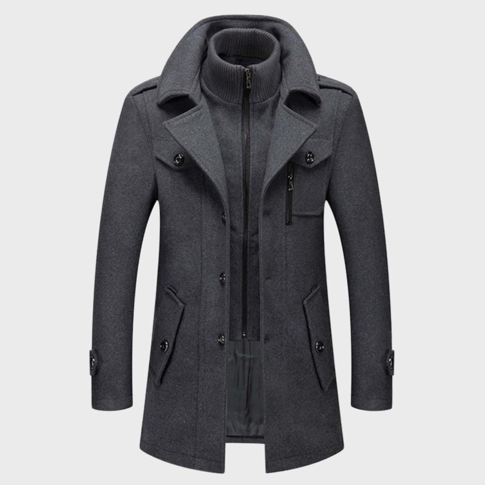 David - Casual Winter Jacket for Men-Gray-M-Nora Luxe