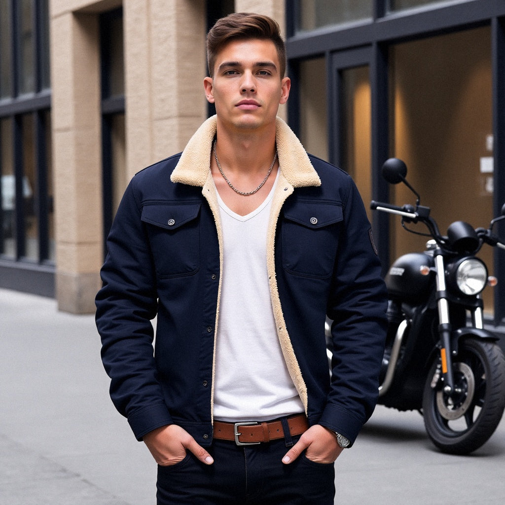 DEAVON - Timeless Bomber Jacket for Men-Black-S-Nora Luxe