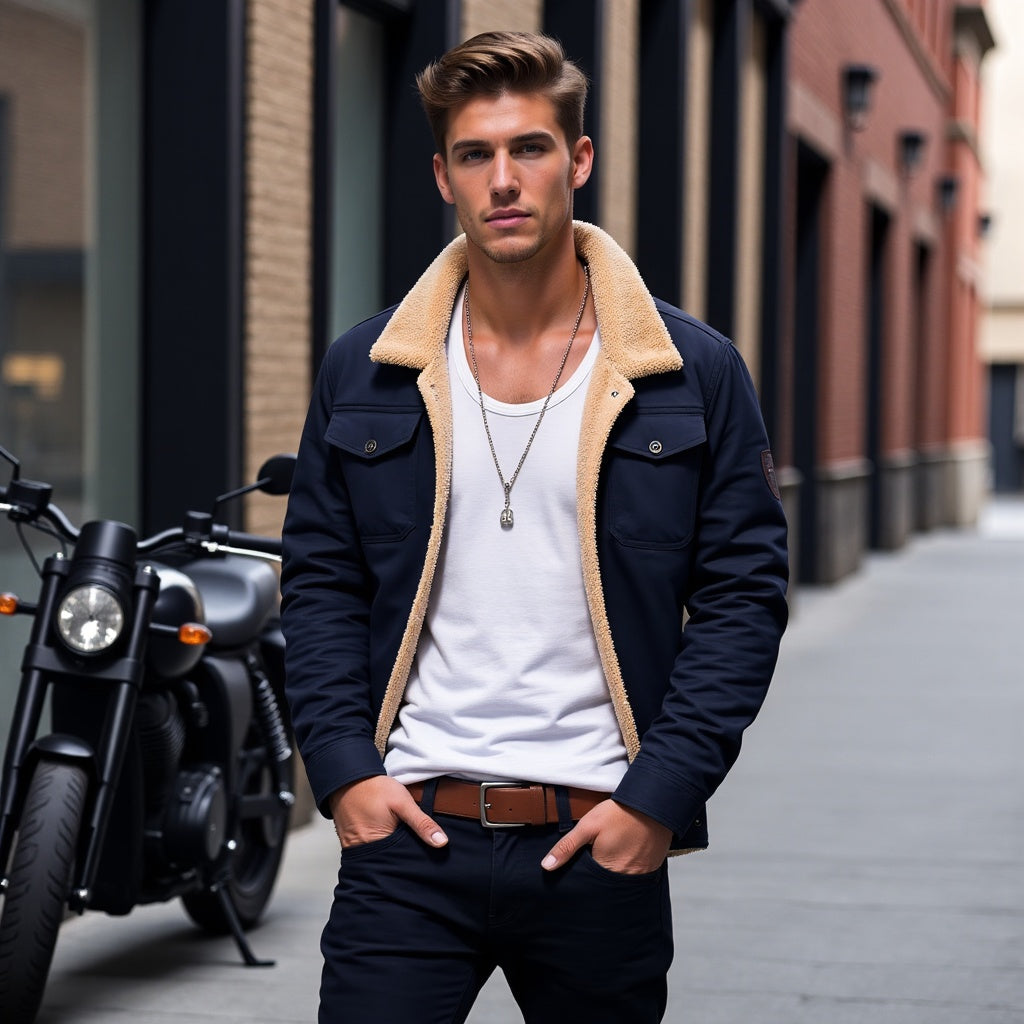 DEAVON - Timeless Bomber Jacket for Men-Black-S-Nora Luxe