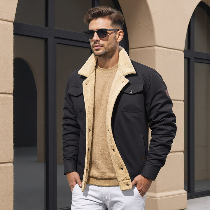 DEAVON - Timeless Bomber Jacket for Men-Black-S-Nora Luxe