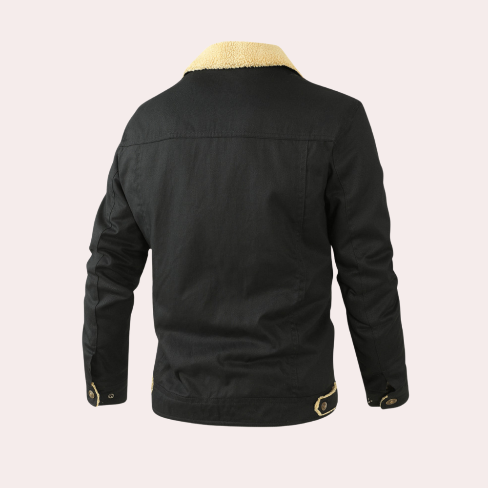 DEAVON - Timeless Bomber Jacket for Men-Black-S-Nora Luxe