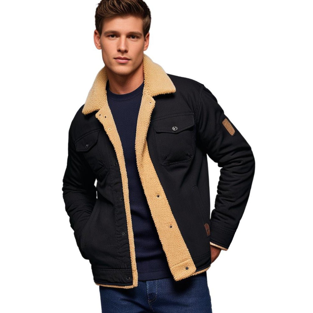 DEAVON - Timeless Bomber Jacket for Men-Black-S-Nora Luxe