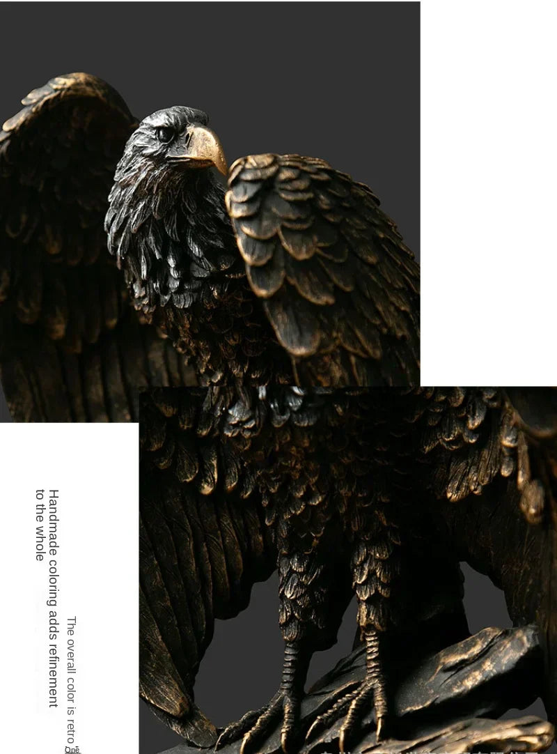 Decorative Bronze Eagle Statue - Aquila-Eagle-Nora Luxe