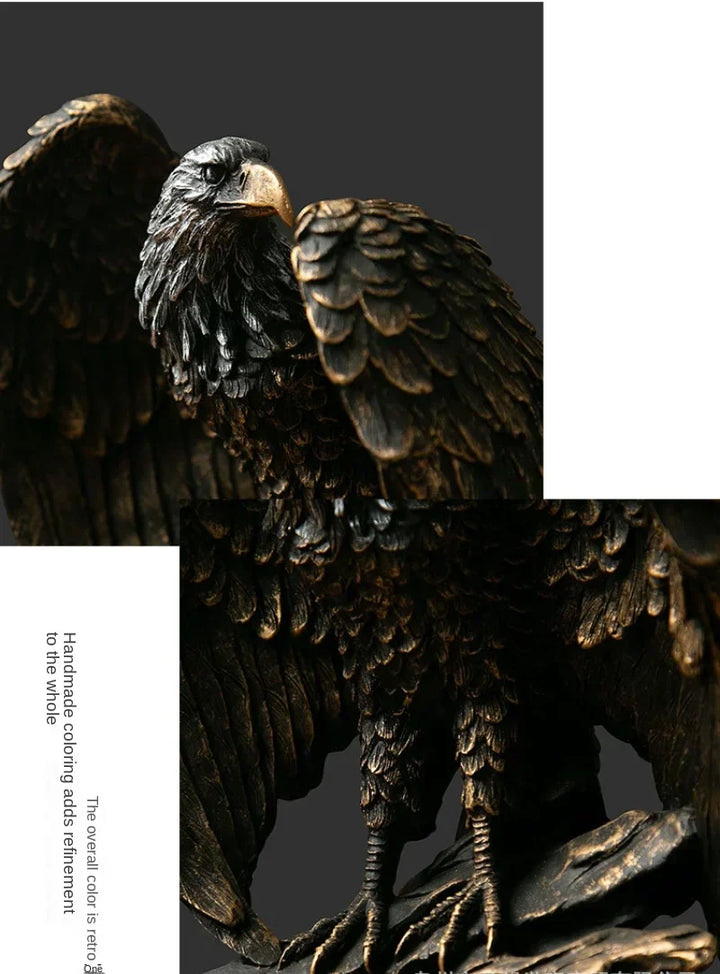 Decorative Bronze Eagle Statue - Aquila-Eagle-Nora Luxe