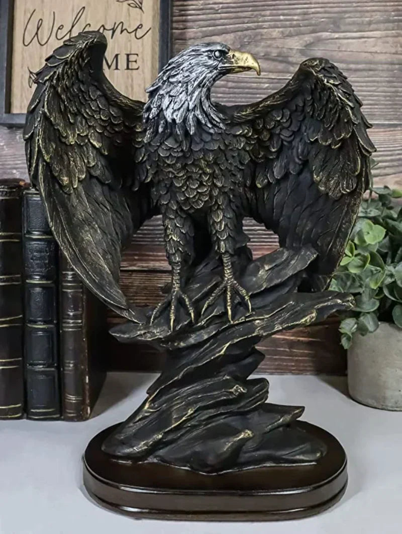 Decorative Bronze Eagle Statue - Aquila-Eagle-Nora Luxe