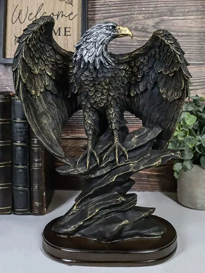 Decorative Bronze Eagle Statue - Aquila-Eagle-Nora Luxe