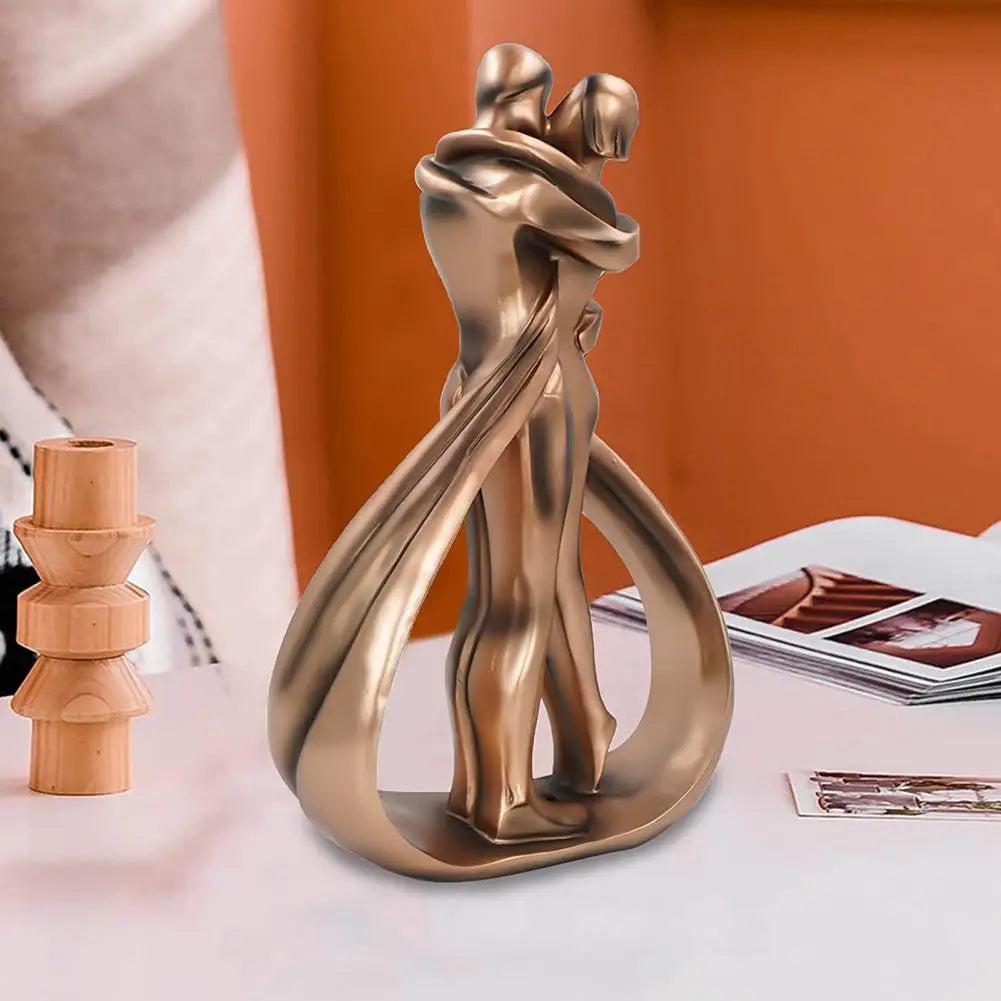 Decorative Sculpture of Embracing Figures - Seraphina-Bronze-Nora Luxe