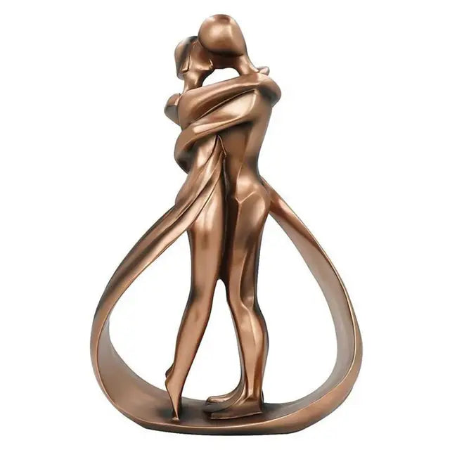 Decorative Sculpture of Embracing Figures - Seraphina-Bronze-Nora Luxe