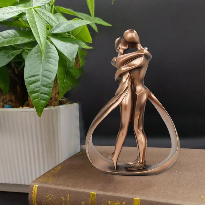 Decorative Sculpture of Embracing Figures - Seraphina-Bronze-Nora Luxe