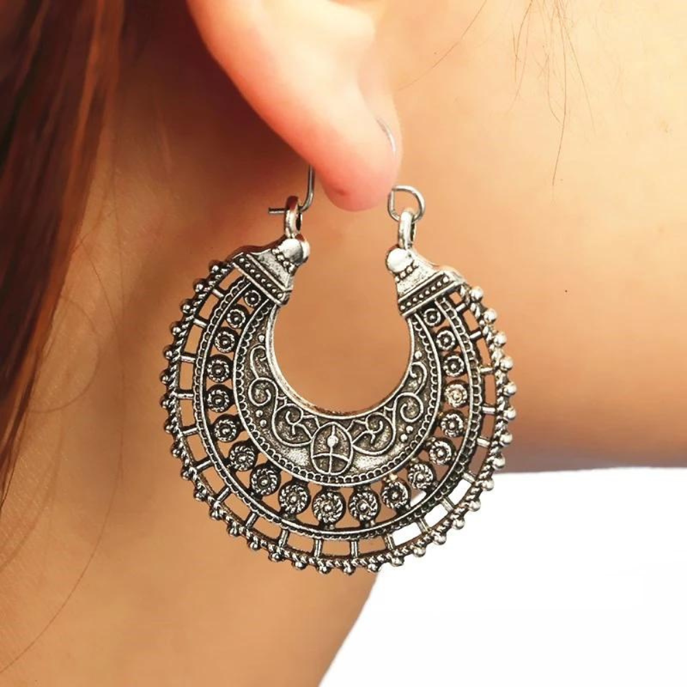 Delicate Tibetan Earrings | 925 Silver Jewellery-Nora Luxe