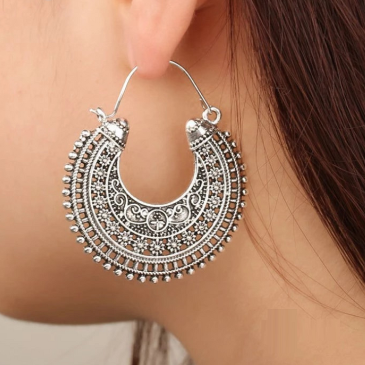 Delicate Tibetan Earrings | 925 Silver Jewellery-Nora Luxe