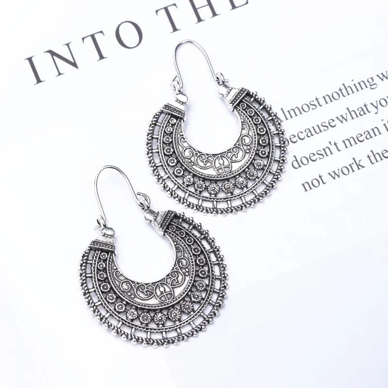 Delicate Tibetan Earrings | 925 Silver Jewellery-Nora Luxe