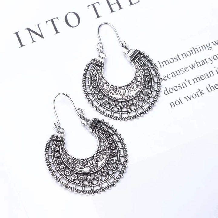 Delicate Tibetan Earrings | 925 Silver Jewellery-Nora Luxe