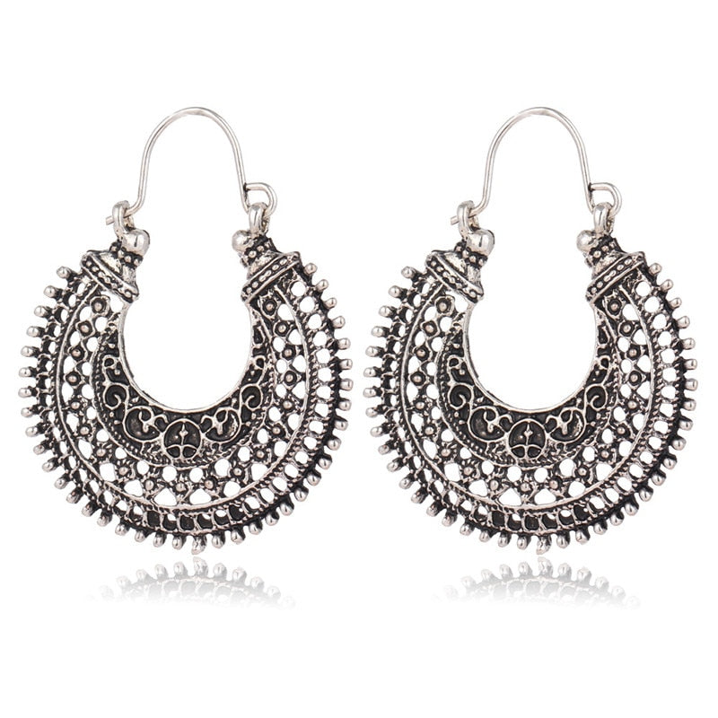 Delicate Tibetan Earrings | 925 Silver Jewellery-Nora Luxe