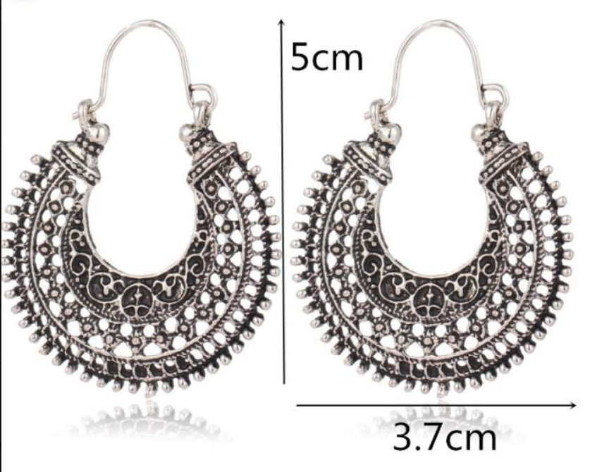 Delicate Tibetan Earrings | 925 Silver Jewellery-Nora Luxe