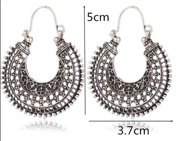 Delicate Tibetan Earrings | 925 Silver Jewellery-Nora Luxe