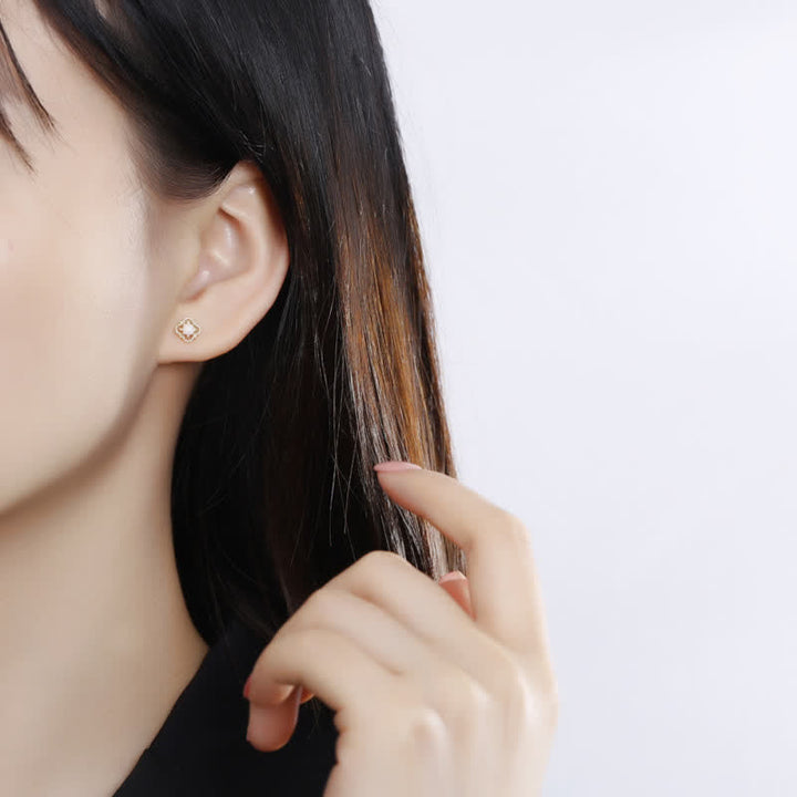 Delicate Vintage Earrings with Opal - Seraphina-Gold-Nora Luxe