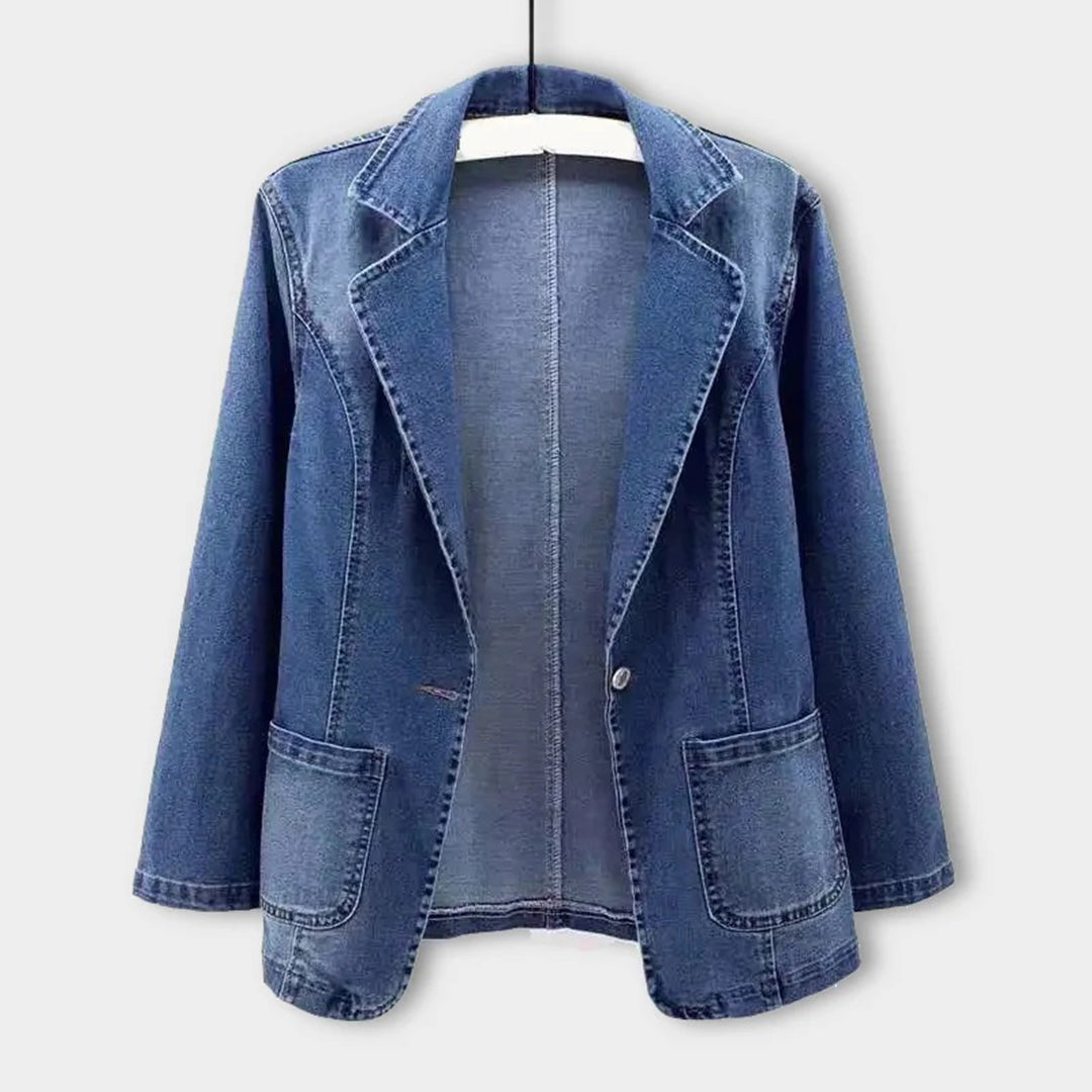 Denim Blazer - Livia-Blue-S-Nora Luxe