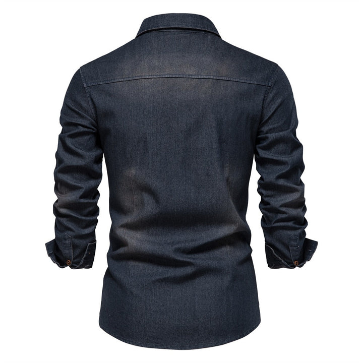 Denim Men's Shirt - Hugo-Blue-S-Nora Luxe