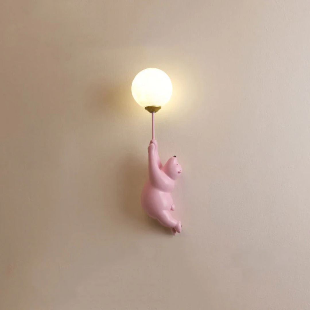 Design Beer LED Wall Lamp - TeddyGlow-Pink-B-Nora Luxe