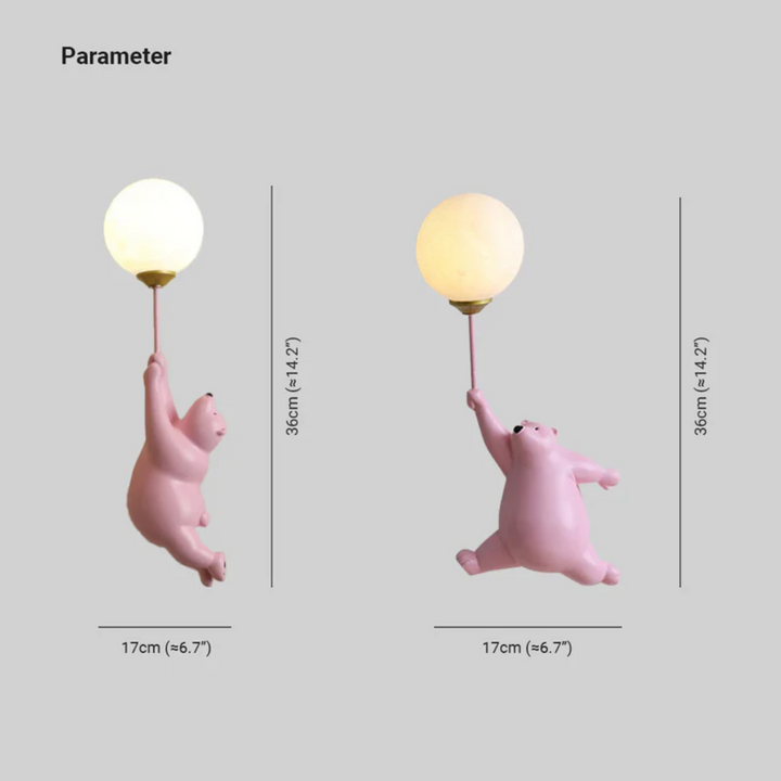 Design Beer LED Wall Lamp - TeddyGlow-White-A-Nora Luxe