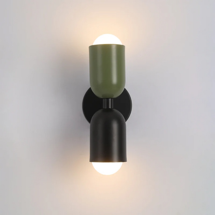 Design Double-Sided LED Wall Lamp - Colorwave-Black-Green-Nora Luxe