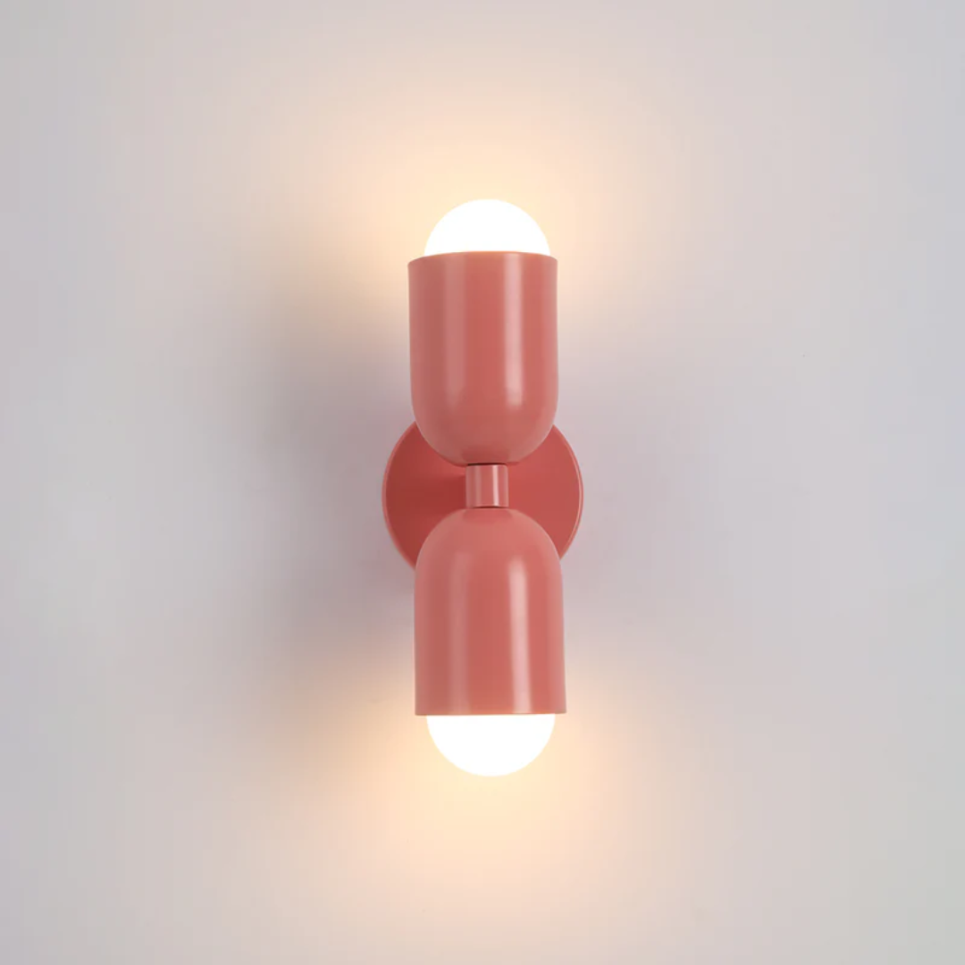 Design Double-Sided LED Wall Lamp - Colorwave-Pink-Nora Luxe