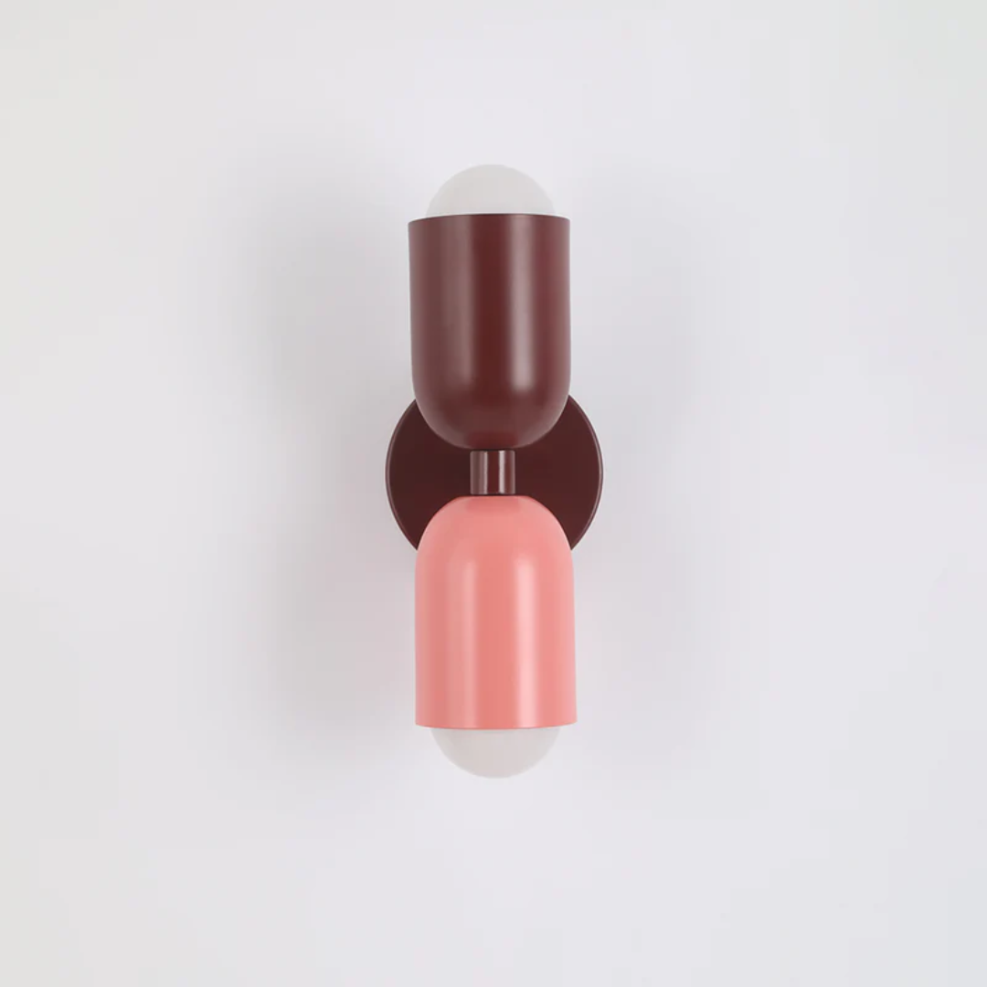 Design Double-Sided LED Wall Lamp - Colorwave-Red-Pink-Nora Luxe