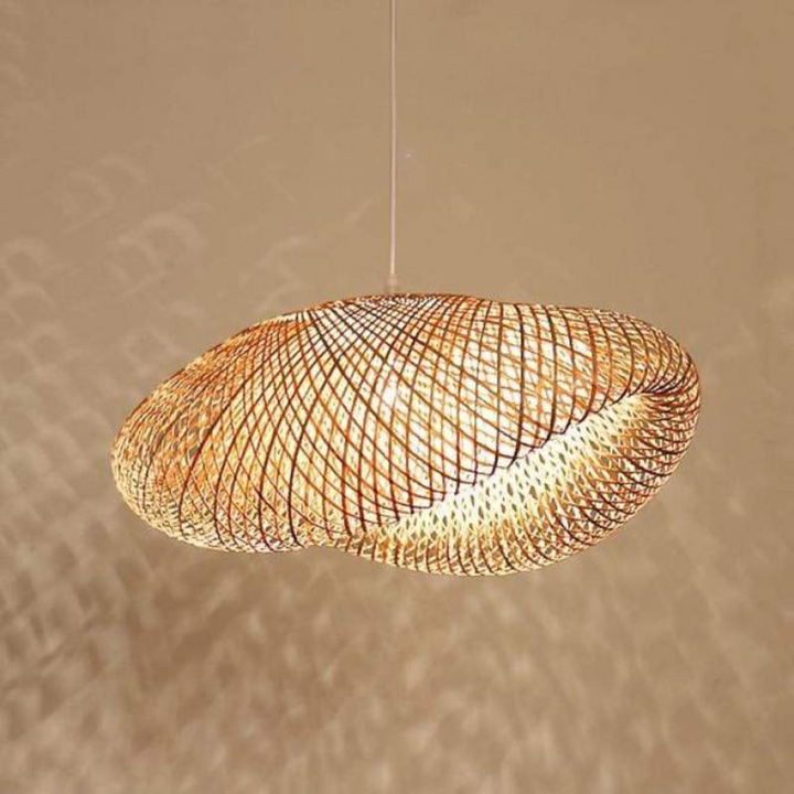 Design LED Pendant Lamp Bamboo Balls - EcoSphere-15.75 in-Nora Luxe