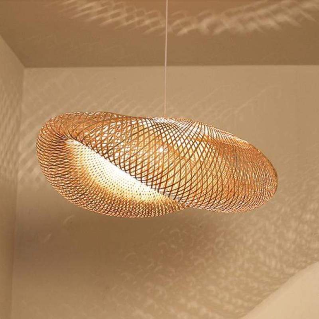 Design LED Pendant Lamp Bamboo Balls - EcoSphere-15.75 in-Nora Luxe
